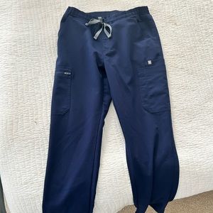 FIGS small technical collection.  Navy blue.  Elastic waistband